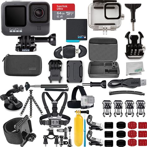 GoPro HERO9 (Hero 9) Black with Deluxe Accessories Bundle Includes ...