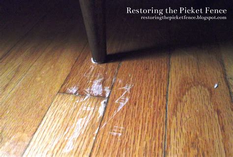 Restoring the Picket Fence: Simple fixes: Removing scratches from a wood floor