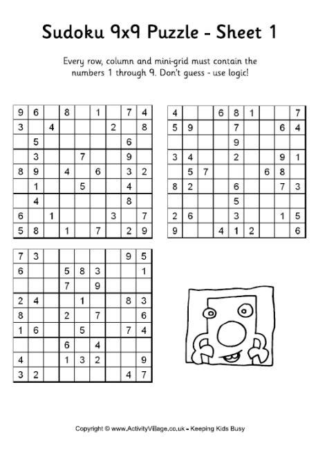 Sudoku 9x9 Puzzle 1