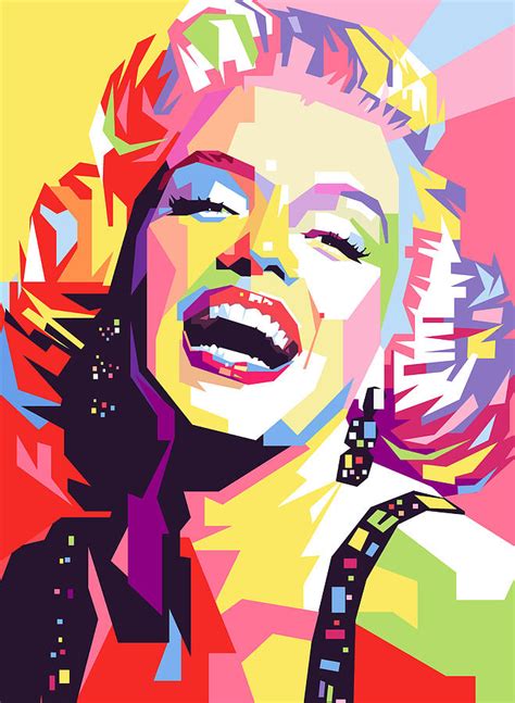 Marylin Monroe Pop Art Painting by Ahmad Nusyirwan