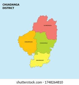 Chuadanga District Map Bangladesh Stock Vector (Royalty Free ...