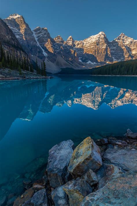 Moraine Lake Sunrise - ) | Sunrise lake, Moraine lake, Maligne lake