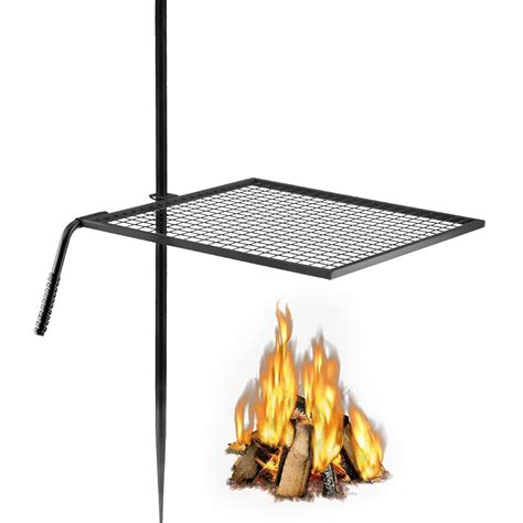 Buy VEVOR Swivel Grill, Heavy Duty Steel Campfire Grill,Single Layer Open Fire Grill, 24" x 24 ...