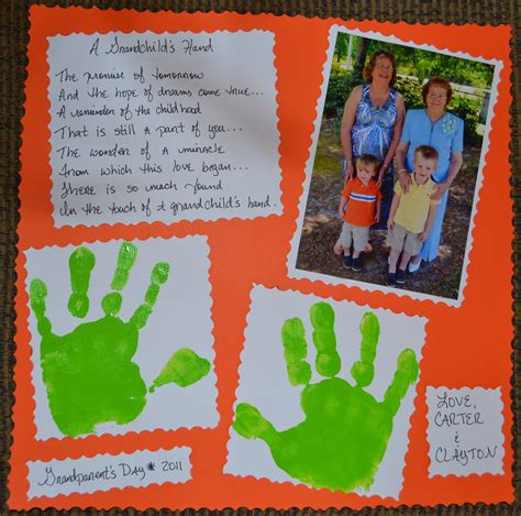 12 Handprint Ideas to make Grandma for Grandparent's Day | Poem, Keepsakes and Grandparents