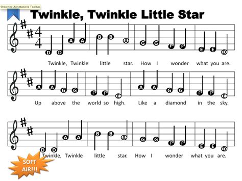 Twinkle Twinkle Little Star Recorder Sheet Music