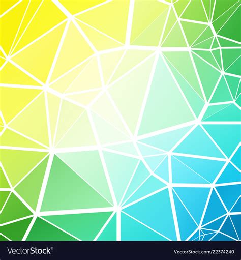 Green blue mosaic low poly geometric background Vector Image