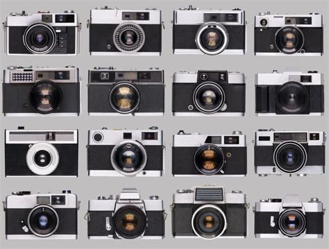 Premium Photo | Vintage old film camera collection isolated on gray background