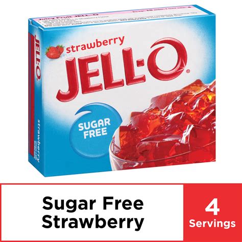 Jell-O Sugar Free Strawberry Instant Gelatin Mix, 0.3 oz Box - Walmart.com - Walmart.com