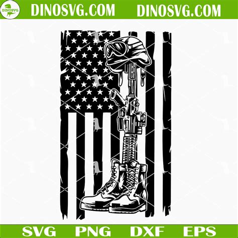 Fallen Soldier Tribute American Flag SVG, Veteran SVG, Soldier Files ...