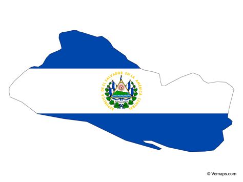 Flag Map of El Salvador | Free Vector Maps