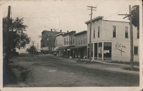 Street Scene, probably Livonia, 1914 New York Postcard