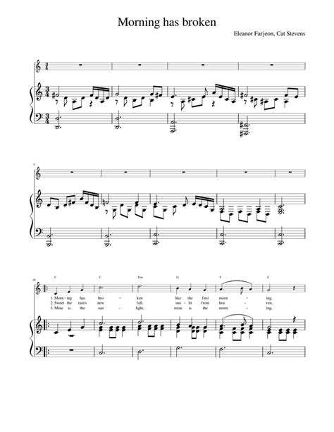 Morning has broken Sheet music for Piano, Vocals (Solo) | Musescore.com