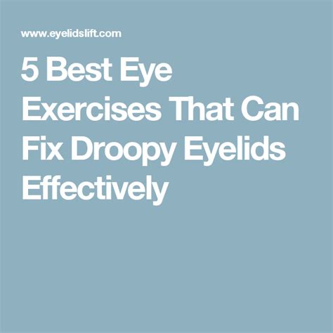 11 Ultimate Eye Exercises For Droopy Eyelids To Look Younger Even At 50 ...