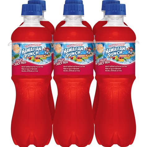 Hawaiian Punch Gluten-Free Fruit Juicy Red Juice Drink, 0.5 L, 6 Count - Walmart.com - Walmart.com