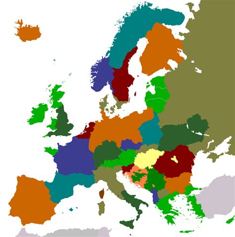 Another Europe: an alternate history map.