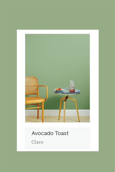 Avocado Toast | Avocado Green Paint Color | Clare | Interior wall paint ...