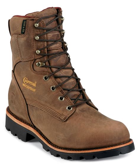 Chippewa Insulated Waterproof 8" Lace-Up Work Boots - Round Toe | Sheplers