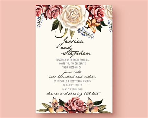 Wedding Invitation Template Free Download New Get th… | Wedding ...