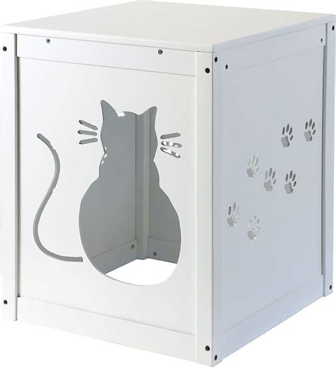 Etna Decorative Cat Litter Box Cover, White - Chewy.com