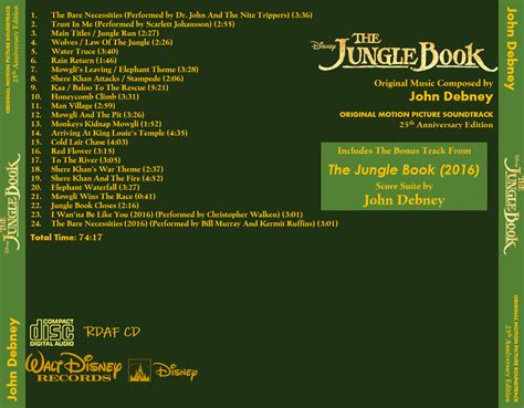 The Jungle Book 2016 OST 25th Anniversary (Back) by kidsfan on DeviantArt