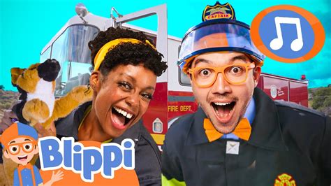 🚒 NEW Blippi's Fire Truck Song KARAOKE! 🚒| BLIPPI & MEEKAH KIDS SONGS! | Sing Along With Me ...