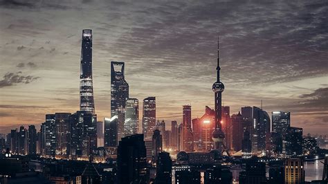 wallpaper for desktop, laptop | nn24-city-shanghai-night-building ...