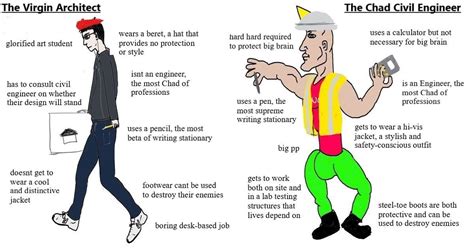 Virgin Architect vs Chad Civil Engineer : r/virginvschad