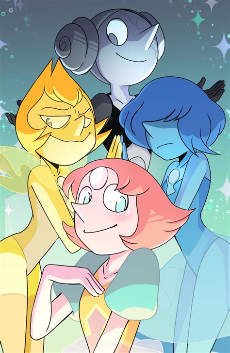 SU art,Steven Universe,фэндомы,Pearl (SU),SU Персонажи,Yellow Pearl,Blue Pearl,White Pearl ...