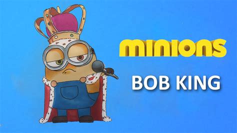 How To Draw Bob King Minion From Minions Easy Step By Step Video Lesson ...