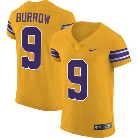 Joe Burrow Lsu Tigers Gold Vapor Jersey - All Stitched - Alvaig Store