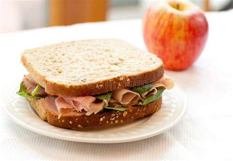 Ham Sandwich on Whole Wheat Bread Stock Image - Image of dinner, health: 14146037