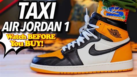 Air Jordan 1 TAXI / YELLOW TOE ON FEET Review! Watch BEFORE You BUY! (Lace Swap & Different ...