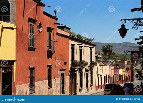 Mexican Old Town San Miguel De Allende, Guanajuato, Mexico. Editorial Stock Image - Image of ...