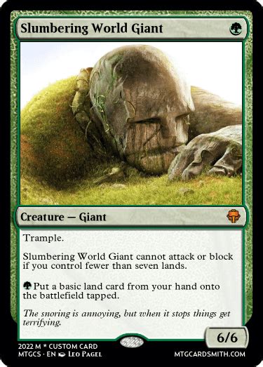 Slumbering World Giant : r/custommagic