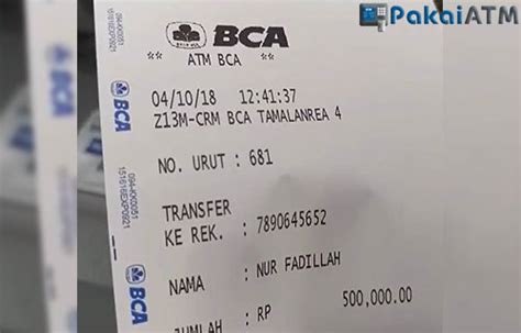 √ Bukti Transfer BCA Syariah 2024 : ATM, mBanking & iBanking | Pakaiatm