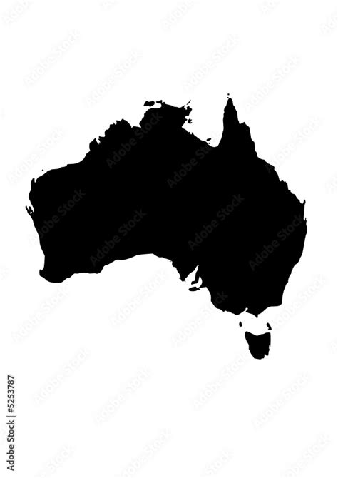 vector map of australia Stock Vector | Adobe Stock