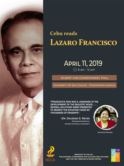 Cebu Reads Lazaro Francisco - Cebuano Studies Center : Cebuano Studies Center