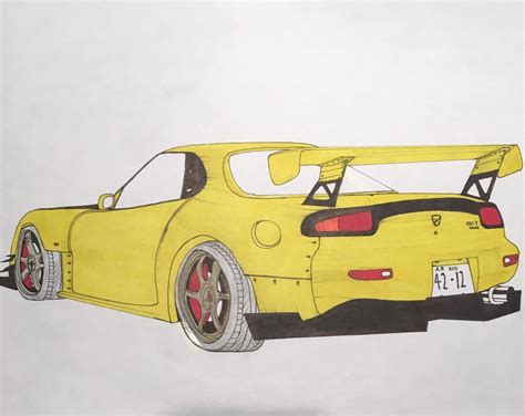 Mazda Rx 7 Drawing