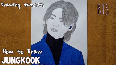 How to Draw Jungkook BTS |Jungkook drawing tutorial |BTS Jungkook sketch easy step by step |정국