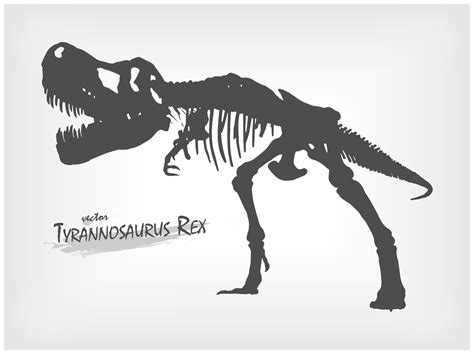 T Rex Skeleton Silhouette