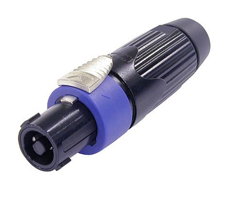 Neutrik NLT4FX-BAG Speakon 4 pole male cable connector, black-chrome