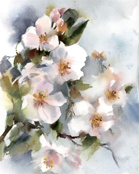 Almond Blossoms Painting Art Print Blooming Tree Floral - Etsy