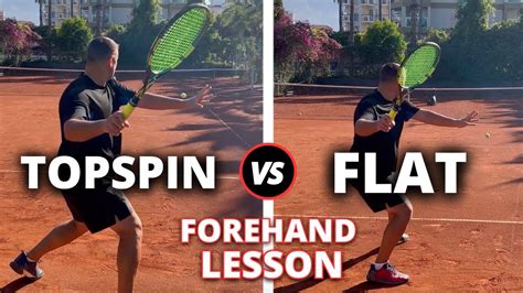 Topspin Forehand vs Flat Forehand - How To Master Both Tennis Forehands - YouTube