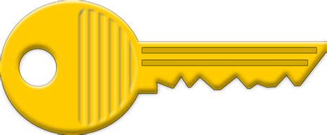 Yellow Key Clip Art at Clker.com - vector clip art online, royalty free & public domain