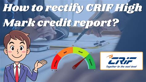 How to rectify CRIF Highmark Credit report?