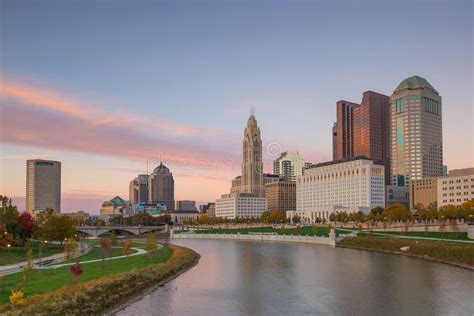 View of Downtown Columbus Ohio Skyline Stock Image - Image of cityscape ...