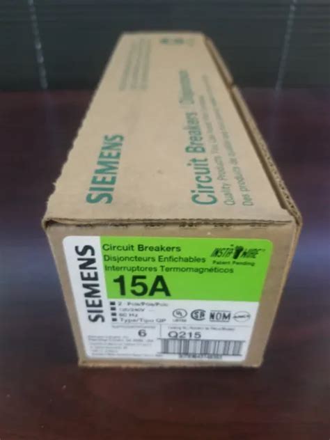 SIEMENS ITE Q215 2 Pole 15A Stab In Breaker Box of 6 NEW Breakers $69.91 - PicClick