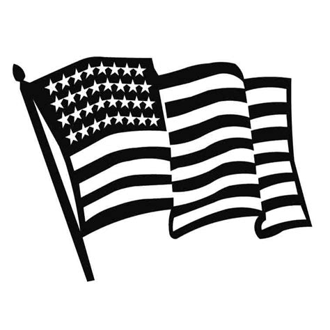 Us flag american flag united states clipart 3 clipartcow clipartix | Black and white flag ...