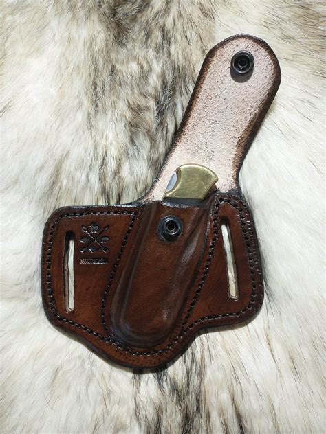 Slant Style Buck Knife Sheath with Snap for 110 or 112 – Waddell ...