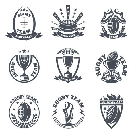 Rugby team vector badges and logos ~ Graphics ~ Creative Market